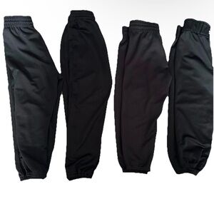 Youth Lot Of Black Softball Pants Size Medium
